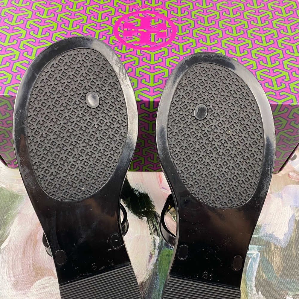 Tory Burch Blossoms Jelly Thong Sandals Size 8 - Picture 8 of 14